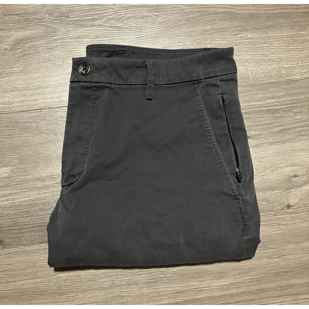 Bird Dogs Pants Mens 34x33 Gray Stonewash Lined Golf Chino Performance Stretch